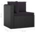 vidaXL 10 Piece Garden Lounge Set with Cushions Poly Rattan Black - Image 8