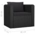 vidaXL 10 Piece Garden Lounge Set with Cushions Poly Rattan Black - Image 11