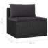 vidaXL 11 Piece Garden Lounge Set with Cushions Poly Rattan Black - Image 11