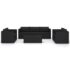 vidaXL 9 Piece Garden Lounge Set with Cushions Poly Rattan Black - Image 3