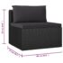 vidaXL 9 Piece Garden Lounge Set with Cushions Poly Rattan Black - Image 10