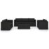 vidaXL 10 Piece Garden Lounge Set with Cushions Poly Rattan Black - Image 3