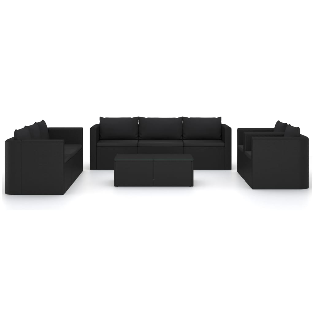 8720286226353_g_en_hd_1 vidaXL 10 Piece Garden Lounge Set with Cushions Poly Rattan Black - Image 3