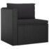 vidaXL 10 Piece Garden Lounge Set with Cushions Poly Rattan Black - Image 13