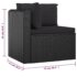 vidaXL 10 Piece Garden Lounge Set with Cushions Poly Rattan Black - Image 9
