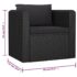 vidaXL 10 Piece Garden Lounge Set with Cushions Poly Rattan Black - Image 11