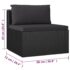 vidaXL 7 Piece Garden Lounge Set with Cushions Poly Rattan Black - Image 12