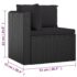 vidaXL 7 Piece Garden Lounge Set with Cushions Poly Rattan Black - Image 8