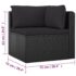 vidaXL 7 Piece Garden Lounge Set with Cushions Poly Rattan Black - Image 10