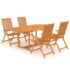 vidaXL 5 Piece Garden Dining Set Solid Teak Wood - Image 2