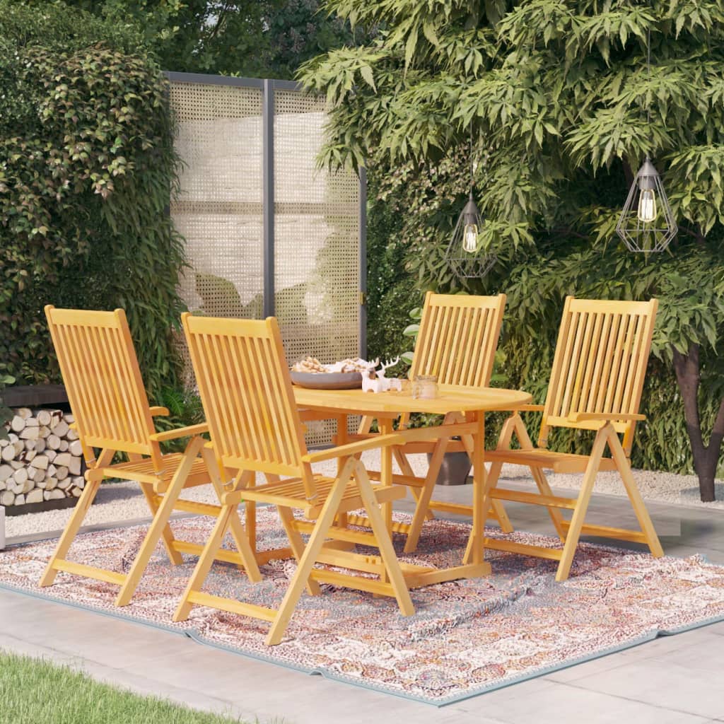 8720286226636_m_en_hd_1 vidaXL 5 Piece Garden Dining Set Solid Teak Wood - Image 1