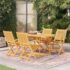 vidaXL 5 Piece Garden Dining Set Solid Teak Wood