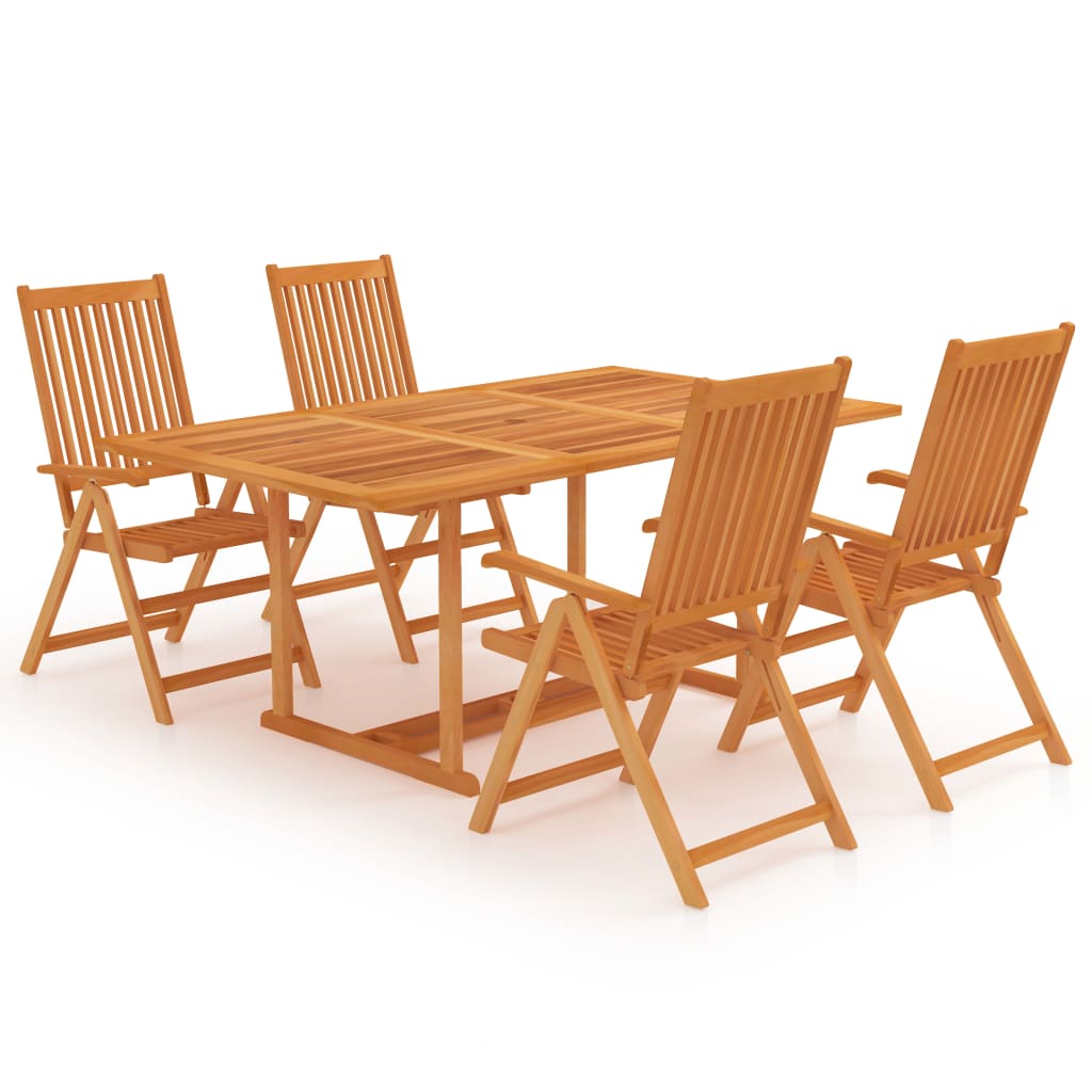 8720286226759_a_en_hd_1 vidaXL 5 Piece Garden Dining Set Solid Teak Wood - Image 1