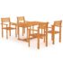 vidaXL 5 Piece Garden Dining Set Solid Teak Wood - Image 2