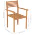vidaXL 5 Piece Garden Dining Set Solid Teak Wood - Image 13