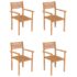 vidaXL 5 Piece Garden Dining Set Solid Teak Wood - Image 7