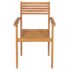 vidaXL 5 Piece Garden Dining Set Solid Teak Wood - Image 10