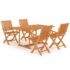 vidaXL 5 Piece Garden Dining Set Solid Teak Wood - Image 2