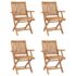 vidaXL 5 Piece Garden Dining Set Solid Teak Wood - Image 7
