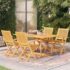 vidaXL 5 Piece Garden Dining Set Solid Teak Wood