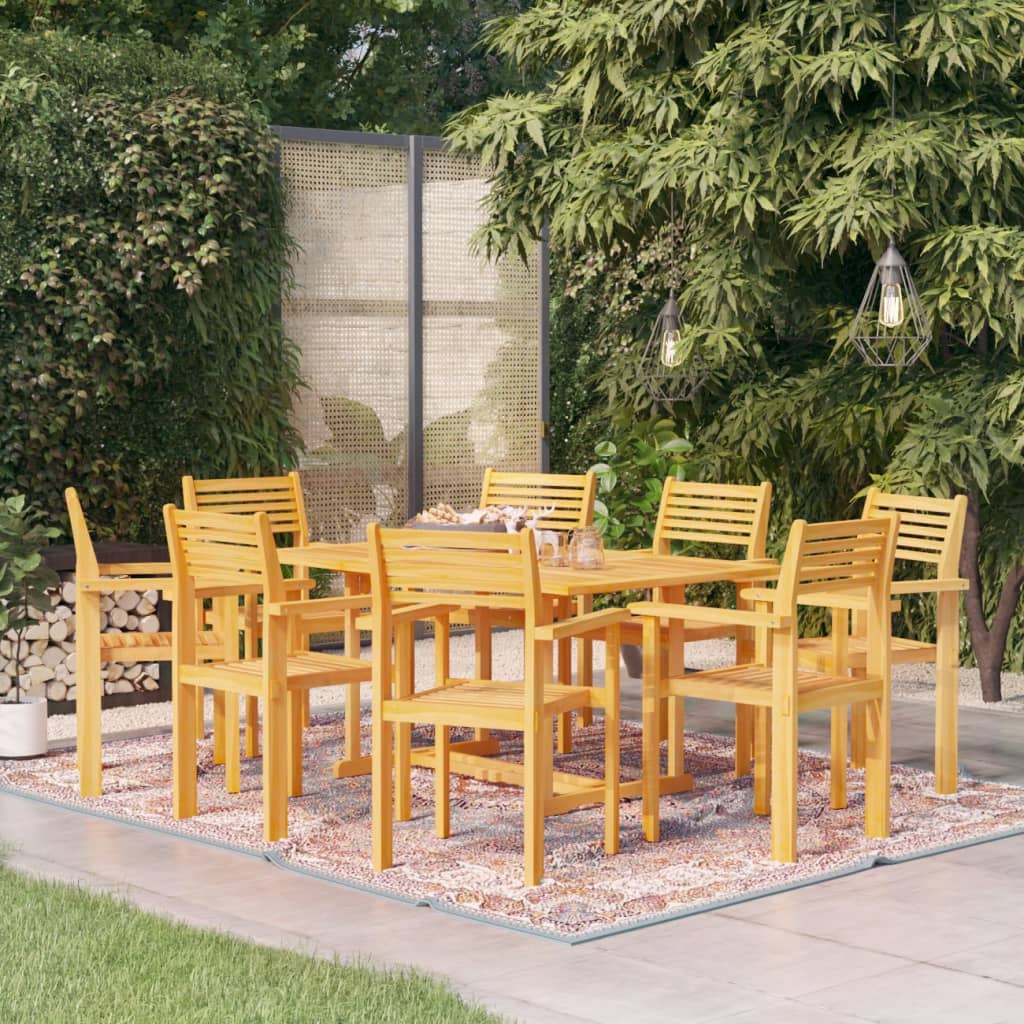 8720286227107_m_en_hd_1 vidaXL 9 Piece Garden Dining Set Solid Teak Wood - Image 1