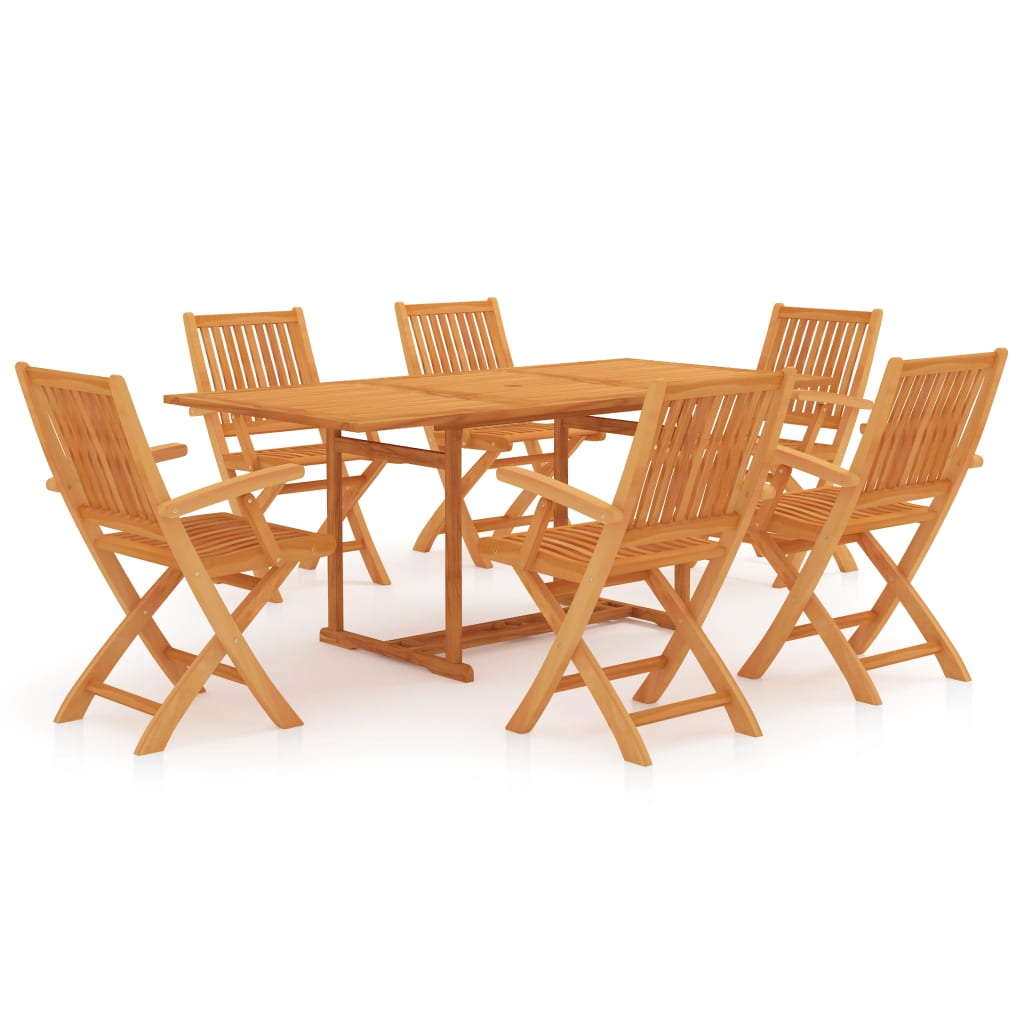 8720286227114_a_en_hd_1 vidaXL 7 Piece Garden Dining Set Solid Teak Wood - Image 1