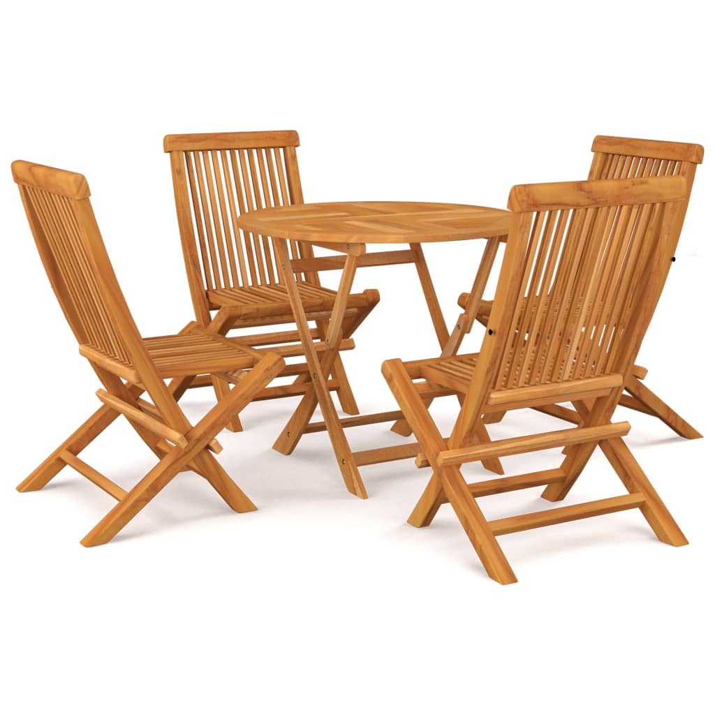 8720286227152_a_en_hd_1 vidaXL 5 Piece Garden Dining Set Solid Teak Wood - Image 1