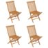 vidaXL 5 Piece Garden Dining Set Solid Teak Wood - Image 5