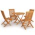 vidaXL 5 Piece Garden Dining Set Solid Teak Wood - Image 2
