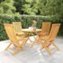 vidaXL 5 Piece Garden Dining Set Solid Teak Wood