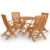 vidaXL 5 Piece Garden Dining Set Solid Teak Wood - Image 2