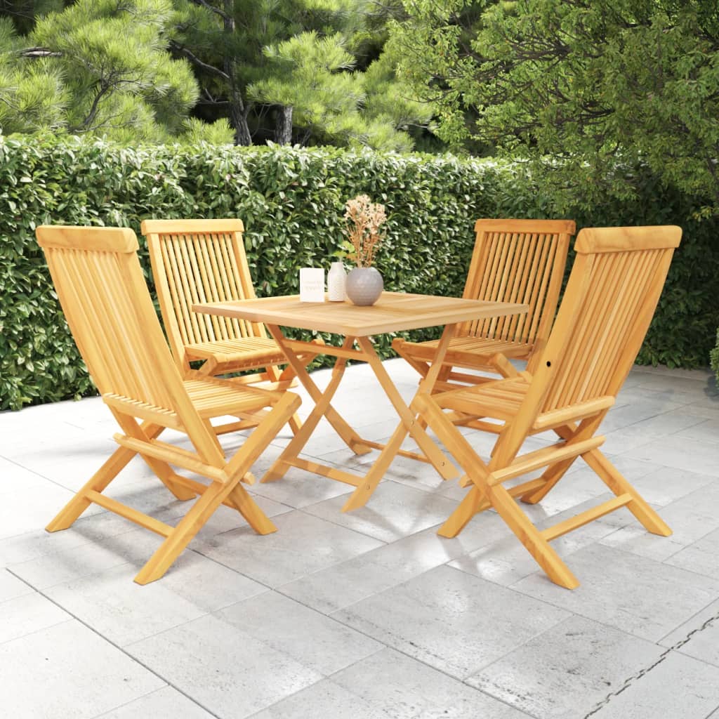 8720286227190_m_en_hd_1 vidaXL 5 Piece Garden Dining Set Solid Teak Wood - Image 1
