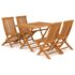 vidaXL 5 Piece Garden Dining Set Solid Teak Wood - Image 2