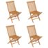 vidaXL 5 Piece Garden Dining Set Solid Teak Wood - Image 7