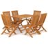 vidaXL 7 Piece Garden Dining Set Solid Teak Wood - Image 2