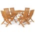 vidaXL 7 Piece Garden Dining Set Solid Teak Wood - Image 2