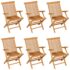 vidaXL 7 Piece Garden Dining Set Solid Teak Wood - Image 7