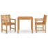 vidaXL 3 Piece Garden Dining Set 80x80 cm Solid Teak Wood - Image 2