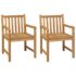 vidaXL 3 Piece Garden Dining Set 80x80 cm Solid Teak Wood - Image 3