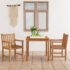 vidaXL 3 Piece Garden Dining Set 80x80 cm Solid Teak Wood