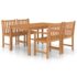 vidaXL 5 Piece Garden Dining Set 150x90 cm Solid Teak Wood - Image 2