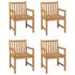 vidaXL 5 Piece Garden Dining Set 160x80 cm Solid Teak Wood - Image 3