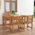 vidaXL 5 Piece Garden Dining Set 180x90 cm Solid Teak Wood
