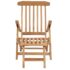 vidaXL Garden Deck Chairs with Footrests and Table Solid Teak Wood - Image 3