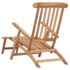vidaXL Garden Deck Chairs with Footrests and Table Solid Teak Wood - Image 4
