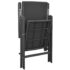 vidaXL 5 Piece Garden Dining Set Black - Image 9
