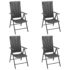 vidaXL 5 Piece Garden Dining Set Black and Brown - Image 3