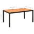 vidaXL 5 Piece Garden Dining Set Black and Brown - Image 11