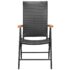 vidaXL 5 Piece Garden Dining Set Black and Brown - Image 5
