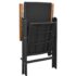 vidaXL 5 Piece Garden Dining Set Black and Brown - Image 7